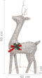 vidaXL - Rendierfamilie - Kerstmis - warmwit - 270x7x90 - cm - mesh - goudkleurig