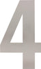 Intersteel Huisnummer 4 XL hoogte 30 cm rvs geborsteld