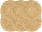 vidaXL - Placemats - 4 - st - rond - 38 - cm - katoen - effen - donkergrijs