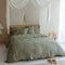 Coco & Cici - Bamboe Dekbedovertrek 140 x 220 cm - 1 Persoons Beddengoed - Olijfgroen - 1 Kussensloop (60x70) - 100% Eco Bamboe