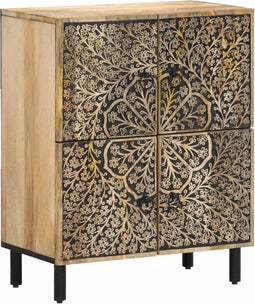 vidaXL - Bijzetkast - 60x33x75 - cm - massief - mangohout