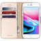 Accezz Wallet Softcase Bookcase - Geschikt voor iPhone 6/6s/7/8/SE (2020/2022) - 3 pashouders - Goud