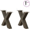 vidaXL - Salontafelpoten - 2 - st - X-vormig - 60x(42-43) - cm - staal - naturel