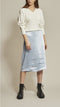 Vila Viril - Oversize V-neck Knit Top - Viscose/Polyamide/Polyester - Wit (Alyssum) Dames Maat - XS