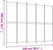 vidaXL - Kamerscherm - met - 5 - panelen - 250x200 - cm - stof - zwart