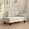 vidaXL - Chaise - longue - met - kussens - en - bolster - fluweel - crèmekleurig
