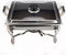 Alora Chafing Dish chrome - voedsel verwamer - voedsel warmhouden - met deksel - buffetwarmer - roestvrij staal - chrome - warmhoudplaat - bain maria - warmhoudbakken - 35 x 28 x 25cm - Warmhoudschalen