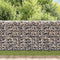 vidaXL - Schanskorfmuur - met - deksels - 60x50x150 - cm - gegalvaniseerd - staal