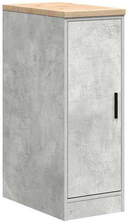 vidaXL - Garagekast - 30x51x85 - cm - massief - grenenhout - betongrijs