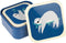 Rex school set met Drinkfles en Snackdoosjes (3 stuks) - Luiaard - Blauw