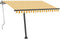 vidaXL - Luifel - vrijstaand - handmatig - uittrekbaar - 350x250 - cm - geel - en - wit