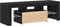 vidaXL - TV-meubel - met - LED-verlichting - Zwart - Eiken - 120x35x40 - cm