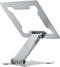 Gembird NBS-D1-03 - Opvouwbare aluminium notebookstandaard - Traploze hoogteverstelling - Zilver