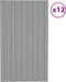 vidaXL - Dakpanelen - 12 - st - 80x45 - cm - gegalvaniseerd - staal - grijs