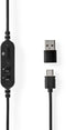Nedis CHSTU310BK - USB-headset - Draad - Verstelbare microfoon - Zwart