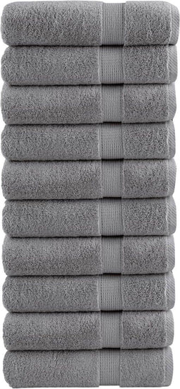 vidaXL - Handdoeken - SOLUND - 10 - st - 600 - g/m² - 50x100 - cm - grijs