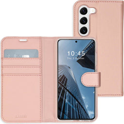 Accezz Samsung Galaxy S23 - Wallet Softcase Bookcase - 3 pashouders - Rosé Goud