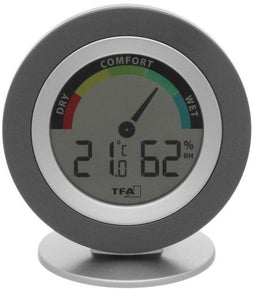 TFA-Dostmann 30.5019.10 - Digitale thermo hygrometer - LCD scherm - Grijs