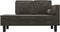 vidaXL - Chaise - longue - met - kussens - en - bolster - fluweel - donkergrijs