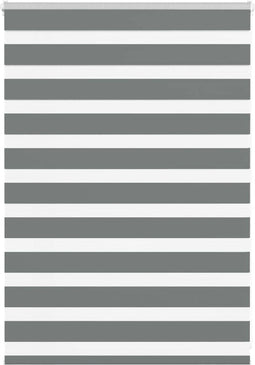 vidaXL - Zebra - rolgordijn - 95x100 - cm - stofbreedte - 90,9 - cm - donkergrijs