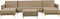 ABERDEEN - Bank U-vormig - Beige - 5 persoons - Universeel - Fluweel
