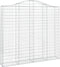 vidaXL - Schanskorven - 3 - st - gewelfd - 200x30x180/200 - cm - ijzer
