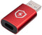 Microconnect MC-ACADAP-SC - USB A naar USB C Adapter - Aluminium - Rood
