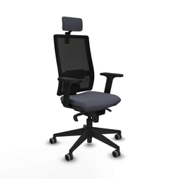 Piqueras y Crespo 2D066G2 - Bureaustoel - Hoofdsteun - Donker grijs