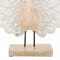Decoratieve figuren Alexandra House Living Natuurlijk Glas Hout MDF Pauw 53 x 12 x 46 cm