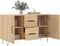 vidaXL - Dressoir - 100x36x60 - cm - bewerkt - hout - sonoma - eikenkleurig