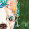 Schilderij DKD Home Decor 90 x 3,7 x 90 cm Hond Modern (2 Stuks)