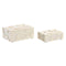 Doos-Juwelenkistje Home ESPRIT Wit Hars Bot 18 x 13 x 7,5 cm (2 Onderdelen)