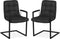 MX Sofa Stoel Aaron met armleuning en freeswing onderstel kleur Antraciet - set van 2 stoelen