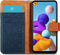 iMoshion Hoesje Geschikt voor Samsung Galaxy A21s Hoesje Met Pasjeshouder - iMoshion Luxe Canvas Bookcase - Donkerblauw