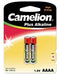 Camelion Plus Alkaline AAAA Batterijen - LR61 - 1.5V - (2 stuks)