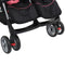 vidaXL - Tweelingkinderwagen - staal - roze - en - zwart