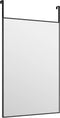 vidaXL - Deurspiegel - 40x60 - cm - glas - en - aluminium - zwart