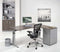 Hoogte verstelbare T-poot wingbureau Work breed 180CM diep 120CM bladkleur Speciale Kleur framekleur Wit (RAL9010) wingzijde Links