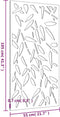 vidaXL - Wanddecoratie - tuin - bamboebladontwerp - 105x55 - cm - cortenstaal
