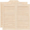vidaXL - Draaideuren - louvredesign - 2-paar - 80x80 - cm - massief - grenenhout