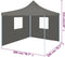vidaXL - Partytent - met - 2 - zijwanden - inklapbaar - 2x2 - m - staal - wit