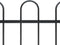 vidaXL - Tuinhek - met - ronde - bovenkant - 6,8x1,2 - m - staal - zwart
