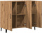 vidaXL - Dressoir - 90x34x80 - cm - bewerkt - hout - artisanaal - eikenkleur
