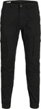 JACK & JONES JJIPAUL JJFLAKE AKM 542 - Cargo broek - Slim fit - Zwart