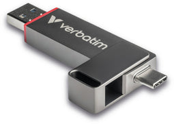 Verbatim Dual QuickStick - USB-stick 512GB - USB-C 3.2 Gen 1 en USB-A 3.2 Gen 1 - Grijs