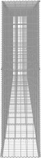 vidaXL - Schanskorfmuur - met - deksel - 600x50x200 - cm - gegalvaniseerd - staal