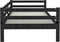 vidaXL - Bedbank - massief - grenenhout - zwart - 90x200 - cm