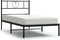 vidaXL - Bedframe - met - hoofdbord - metaal - zwart - 80x200 - cm
