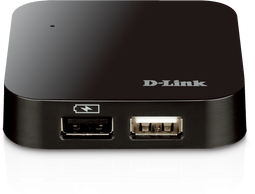D-Link DUB-H4 - USB hub - 4x USB 2.0 poorten - Grijs