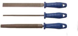 Houtraspen set van 3 - Platte ronde en half ronde raspen - Soft-grip handvaten (3 stuks)